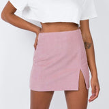 Corduroy Slit Skirt