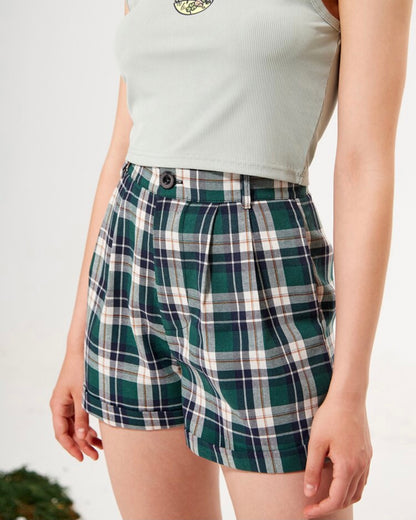 Green Cuffed Shorts