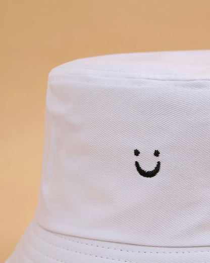Smile Embroidery Bucket Hat
