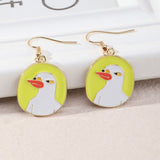 Annoying duck earrings