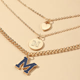 Letter M Necklace set
