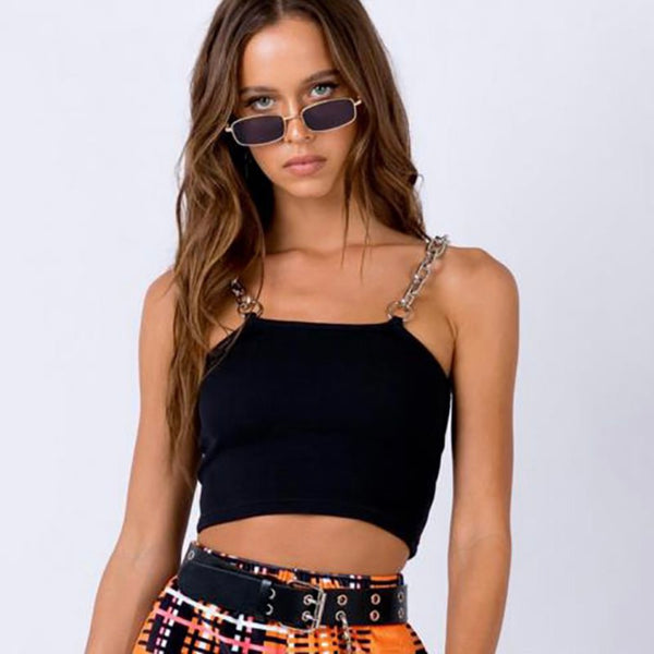 Metal Chain Cropped Cami