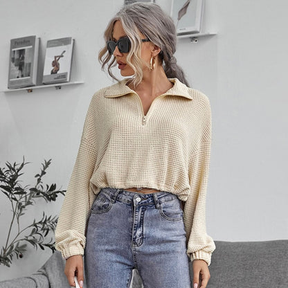 Evelyn Lapel Drawstring Top