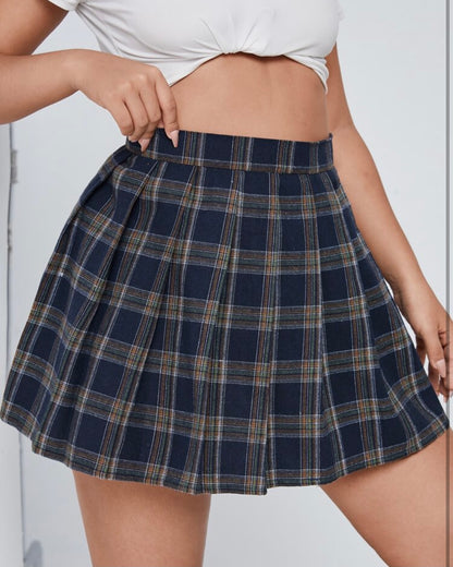 Plus Pleated Skirt
