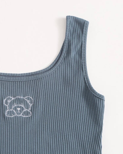 Bear Embroidery Tank Top