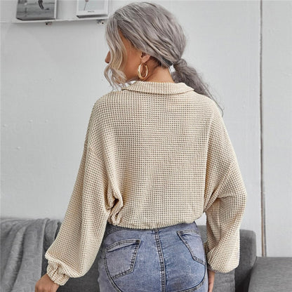 Evelyn Lapel Drawstring Top