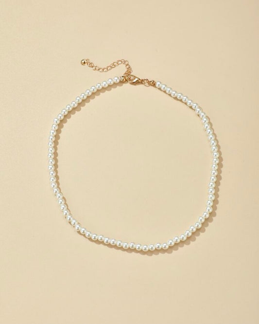 Faux Pearl Beaded Necklace