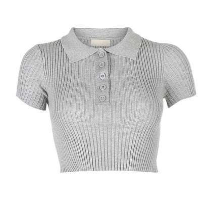 Ribbed Casual T-shirts
