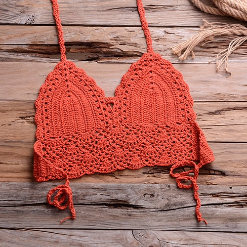 Shells Tassel Knitted Crochet Swimsuit