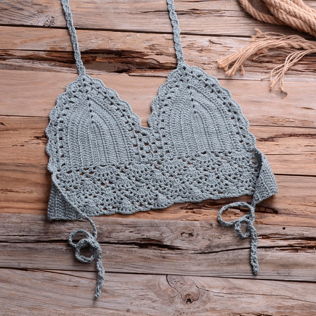 Shells Tassel Knitted Crochet Swimsuit