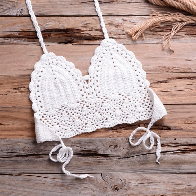 Shells Tassel Knitted Crochet Swimsuit