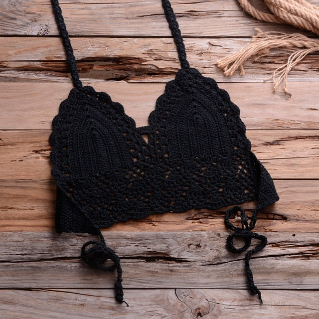 Shells Tassel Knitted Crochet Swimsuit