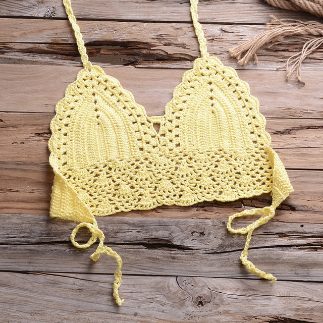 Shells Tassel Knitted Crochet Swimsuit