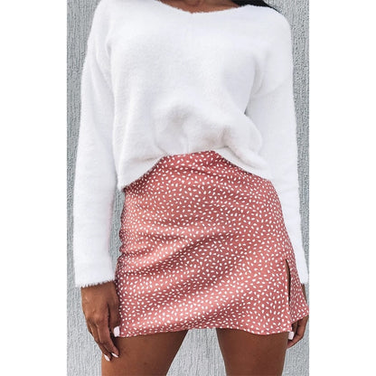 High Waist Floral mini skirt